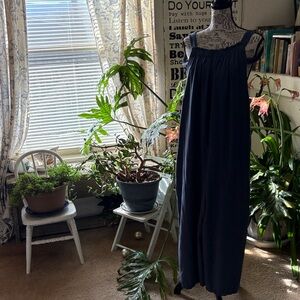 Elegant blue wide leg jumper